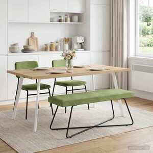 Imagine vidaXL bancă Verde deschis 110 x 40 x 45 cm Catifea