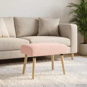 Imagine vidaXL bancă Simplu Roz 60 x 40 x 45 cm Bouclé