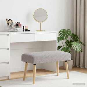 Imagine vidaXL bancă Simplu Gri deschis 80 x 40 x 46 cm Bouclé