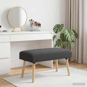 Imagine vidaXL bancă Simplu Gri închis 80 x 40 x 46 cm Bouclé