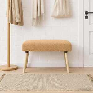 Imagine vidaXL bancă Simplu Bej 80 x 40 x 46 cm Bouclé