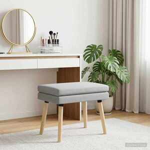 Imagine vidaXL Bancă cu două straturi Gri deschis 60 x 40 x 46 cm Țesătură
