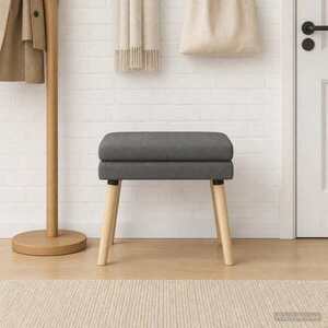 Imagine vidaXL Bancă cu două straturi Gri închis 60 x 40 x 46 cm Țesătură
