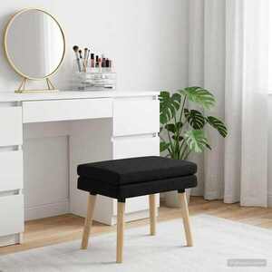 Imagine vidaXL Bancă cu două straturi Negru 60 x 40 x 46 cm Țesătură