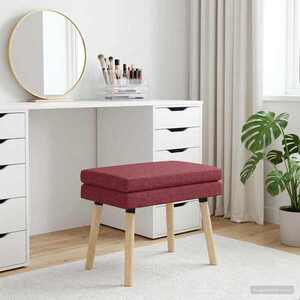 Imagine vidaXL Bancă cu două straturi Roșu Vin 60 x 40 x 46 cm Țesătură