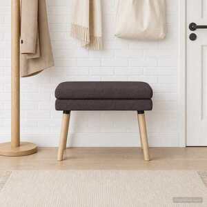 Imagine vidaXL Bancă cu două straturi Maro închis 60 x 40 x 46 cm Țesătură