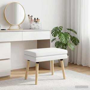 Imagine vidaXL Bancă cu două straturi Alb 60 x 40 x 46 cm Țesătură