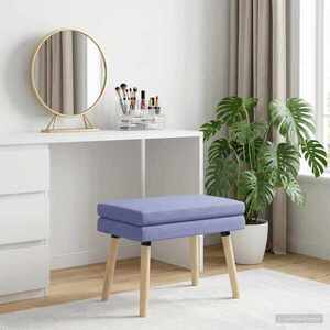 Imagine vidaXL Bancă cu două straturi Albastru Jeans 60 x 40 x 46 cm Țesătură