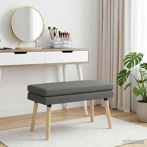 Imagine vidaXL Bancă cu două straturi Gri închis 80 x 40 x 47 cm Țesătură