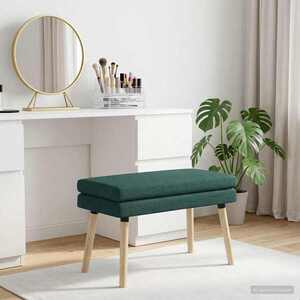 Imagine vidaXL Bancă cu două straturi Verde închis 80 x 40 x 47 cm Țesătură
