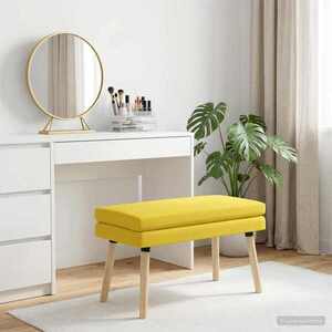 Imagine vidaXL Bancă cu două straturi Galben Deschis 80 x 40 x 47 cm Țesătură