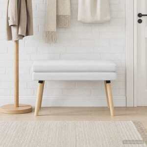 Imagine vidaXL Bancă cu două straturi Alb 80 x 40 x 47 cm Țesătură