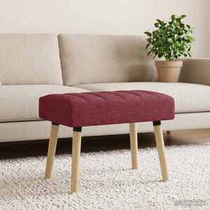 Imagine vidaXL Bancă cu tapițare canelată Roșu Vin 60 x 40 x 45 cm Țesătură