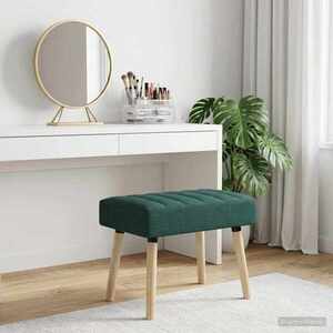 Imagine vidaXL Bancă cu tapițare canelată Verde închis 60 x 40 x 45 cm