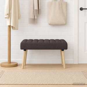 Imagine vidaXL Bancă cu tapițare canelată Maro închis 80 x 40 x 46 cm Țesătură