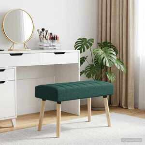 Imagine vidaXL Bancă cu tapițare canelată Verde închis 80 x 40 x 46 cm