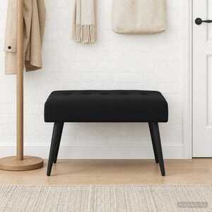 Imagine vidaXL Bancă cu butoane capitonate Negru 60 x 40 x 45 cm Catifea