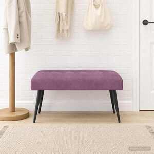 Imagine vidaXL Bancă cu butoane capitonate Violet 80 x 40 x 46 cm Catifea