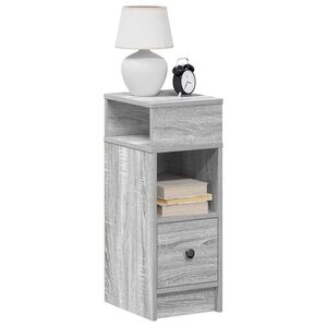 Imagine vidaXL Noptieră cu sertar gri Sonoma 25x31x66 cm