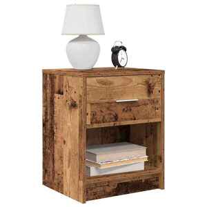 Imagine vidaXL Noptiere 2 buc. cu sertar, lemn vechi, 40x34x50 cm