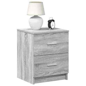 Imagine vidaXL Noptiere 2 buc. cu 2 sertare gri Sonoma 40x36x50 cm