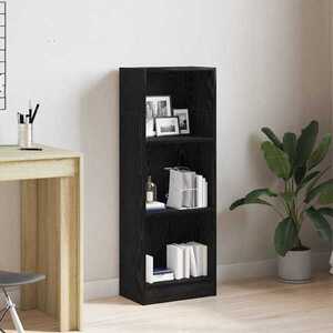 Imagine vidaXL Bibliotecă stejar negru 40x24x109 cm lemn prelucrat