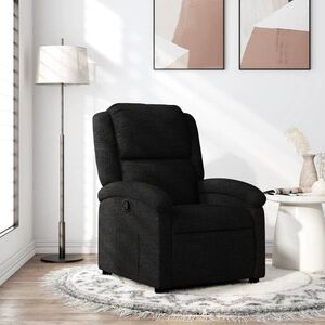 Imagine vidaXL Fotoliu rabatabil din material textil negru