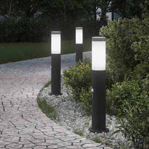 Imagine vidaXL Stâlpi iluminatori cu senzor, 3 buc., 50 cm, oțel inoxidabil, IP44