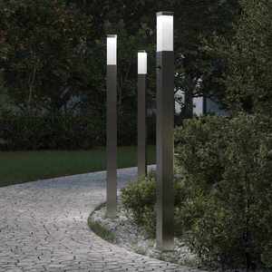 Imagine vidaXL Stâlpi iluminatori cu senzor, 3 buc., 110 cm, oțel inoxidabil, IP44