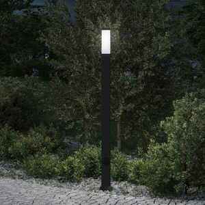 Imagine vidaXL Stâlp luminos cu priză 110 cm negru IP44