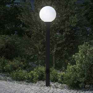 Imagine vidaXL Stâlp luminos cu priză 120 cm negru IP44