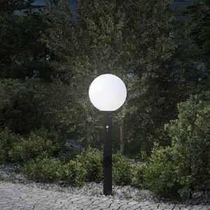 Imagine vidaXL Stâlp luminos cu senzor și priză 80 cm negru IP44