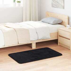 Imagine vidaXL Covor Shaggy cu fir lung NAVARRA negru, 60x100 cm, poliester