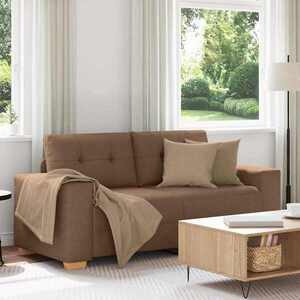 Imagine vidaXL Canapea extensibilă maro 180x77x82 cm, material textil