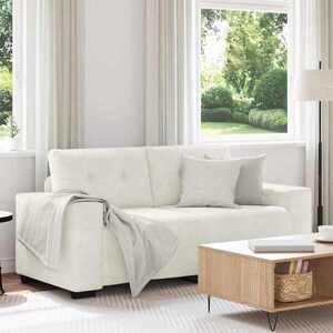 Imagine vidaXL Canapea extensibilă crem 180x77x82 cm catifea