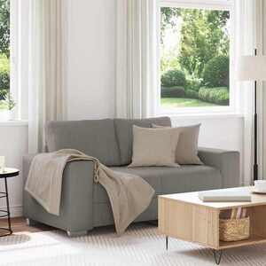 Imagine vidaXL Canapea extensibilă gri deschis 160x77x82 cm, material catifea reiată