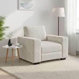 Imagine vidaXL Canapea fotoliu crem 100x77x82 cm catifea
