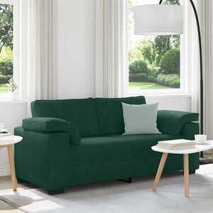 Imagine vidaXL Canapea extensibilă verde închis 180x77x82 cm catifea