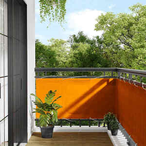 Imagine vidaXL Paravan de balcon portocaliu 75x700 cm 100% poliester Oxford