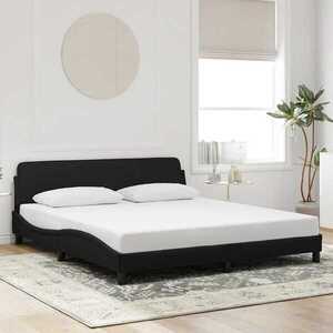 Imagine vidaXL Cadru de pat Dover negru, 180x200 cm, catifea