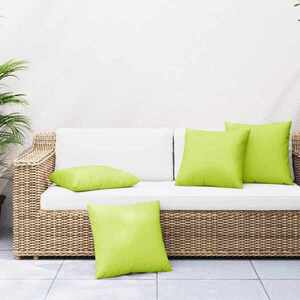 Imagine vidaXL Perne canapea 4 buc. verde aprins 60x60 cm, material textil