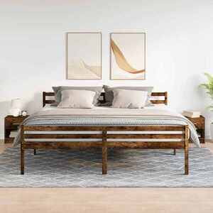 Imagine vidaXL Noptiere 2 buc cu sertar stejar afumat 39x28x41 cm