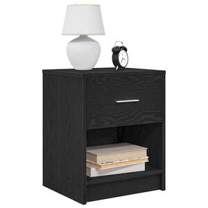 Imagine vidaXL Noptiere 2 buc cu sertar negru 40x34x50 cm