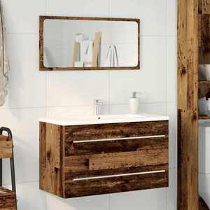 Imagine vidaXL Dulap pentru chiuvetă de baie, lemn vechi, 80x38, 5x48 cm, lemn prelucrat