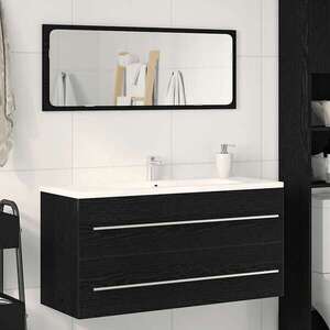 Imagine vidaXL Dulap pentru chiuvetă de baie, stejar negru, 100x38, 5x48 cm, lemn prelucrat