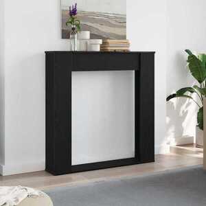 Imagine vidaXL Ramă șemineu stejar negru 100x20x100 cm lemn prelucrat