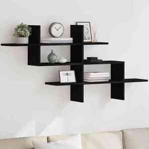 Imagine vidaXL Raft de perete stejar negru 124, 5x18x60, 5 cm lemn prelucrat