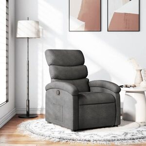 Imagine vidaXL Fotoliu rabatabil gri închis, material textil
