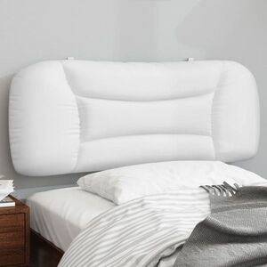 Imagine vidaXL Pernă pentru tăblie de pat Hvar albă 100 cm piele ecologică