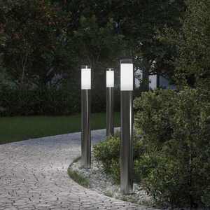 Imagine vidaXL Stâlpi iluminatori 3 buc. 80 cm oțel inoxidabil IP44
